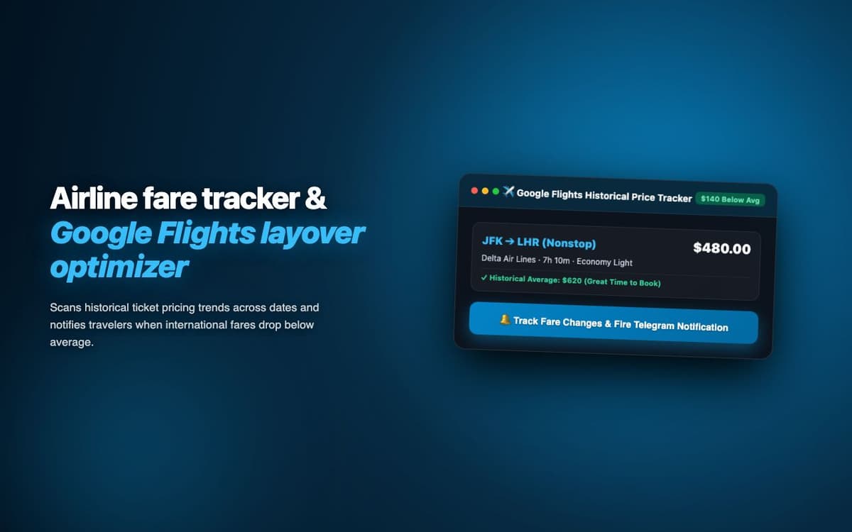 FlightTrack Copilot — Real-Time Flight Status & Travel Intelligence Extension