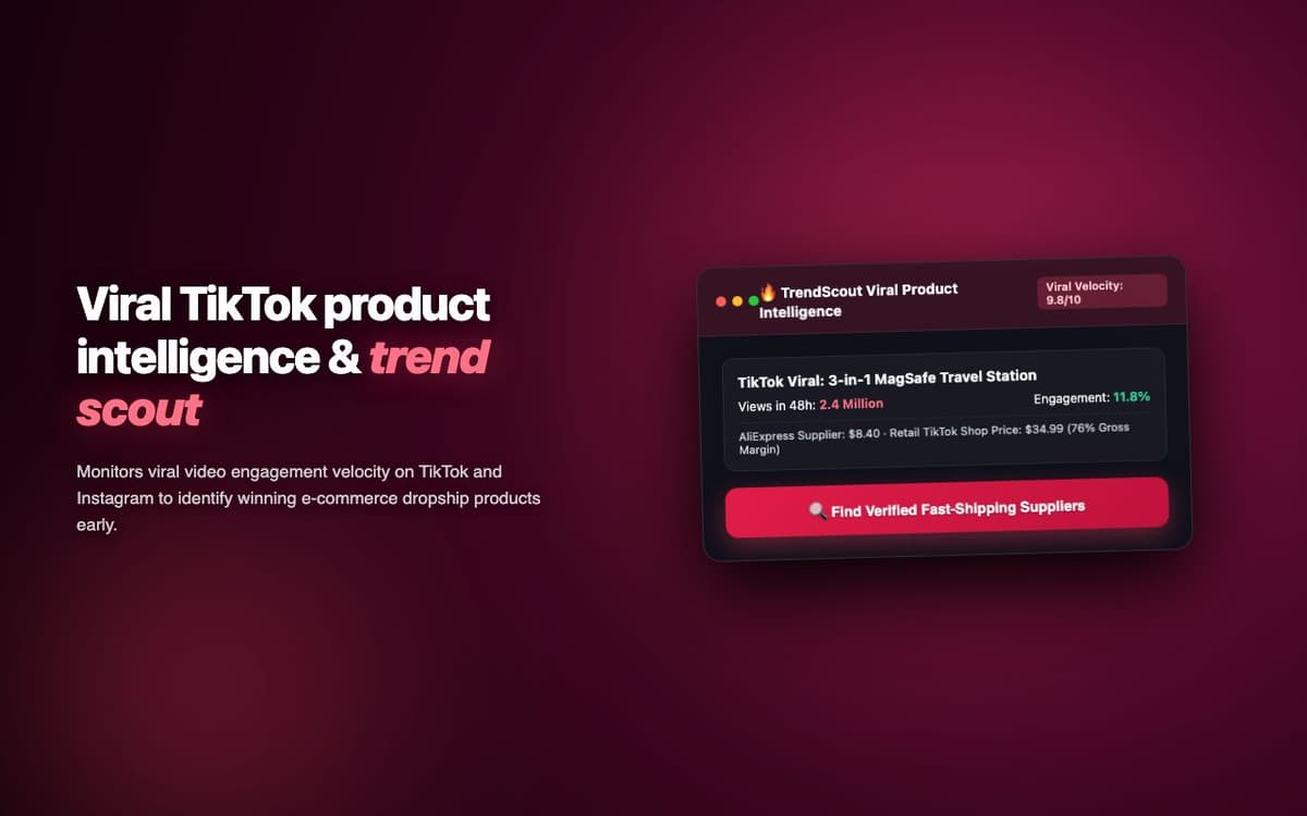 TrendScout Monitor — Social Media Trend & Viral Content Detection Extension